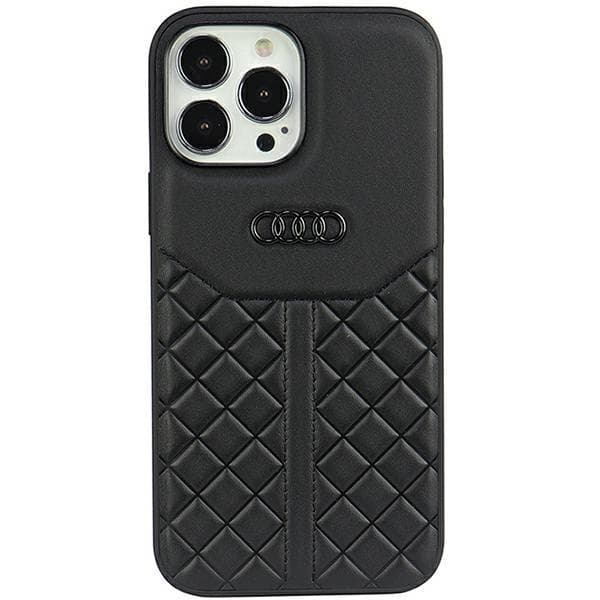 Audi iPhone 13 Pro Max Mobilskal Äkta Läder - Svart