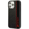 Miniatyrbild 3 av 5: Audi iPhone 14 Pro Mobilskal Carbon Fiber Stripe - Svart