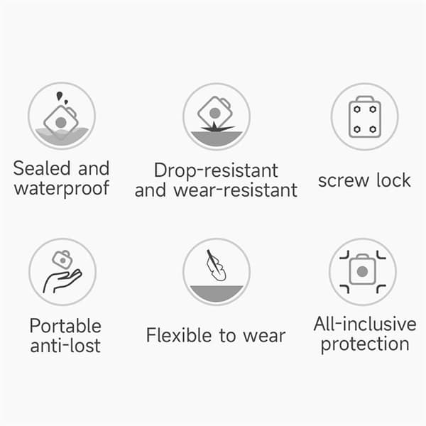 Airtag Skal IP67 Vattentät Bluetooth Tracker - Svart