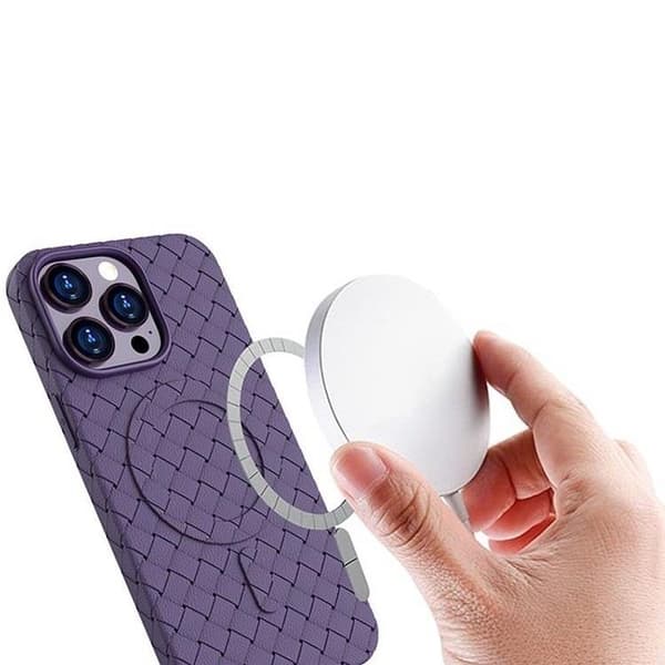iPhone 14 Pro Mobilskal Magsafe Woven - Blå