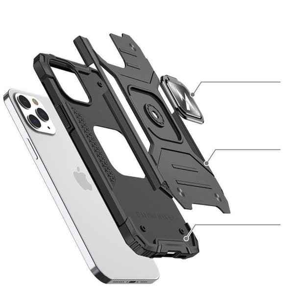 Wozinsky iPhone 14 Pro Max Mobilskal Ringhållare Armor - Blå