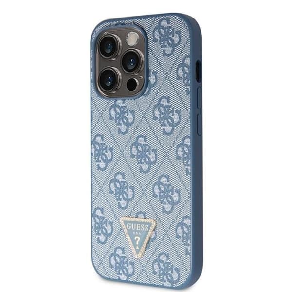 Guess iPhone 14 Pro Max Mobilskal Crossbody Metall Logo - Blå