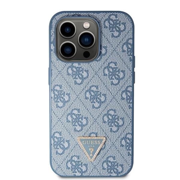 Guess iPhone 14 Pro Max Mobilskal Crossbody Metall Logo - Blå
