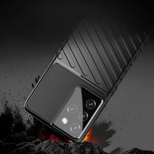 Galaxy S23 Ultra Skal Thunder Armor Silicone - Svart