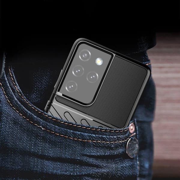 Galaxy S23 Ultra Skal Thunder Armor Silicone - Svart