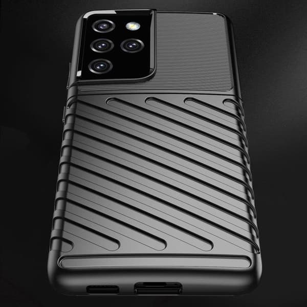 Galaxy S23 Ultra Skal Thunder Armor Silicone - Svart
