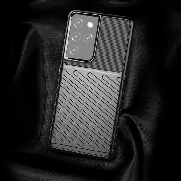 Galaxy S23 Ultra Skal Thunder Armor Silicone - Svart