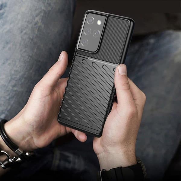 Galaxy S23 Ultra Skal Thunder Armor Silicone - Svart