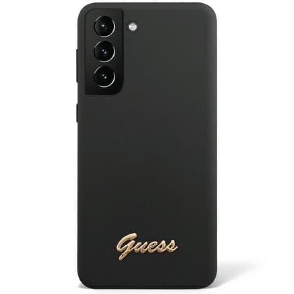 Guess Galaxy S23 Plus Skal Silicone Vintage Gold Logo - Svart