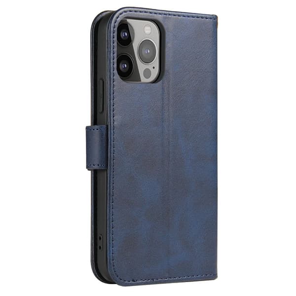 iPhone 15 Plånboksfodral Magnet Stativ - Blå
