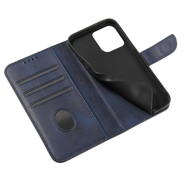 iPhone 15 Plånboksfodral Magnet Stativ - Blå