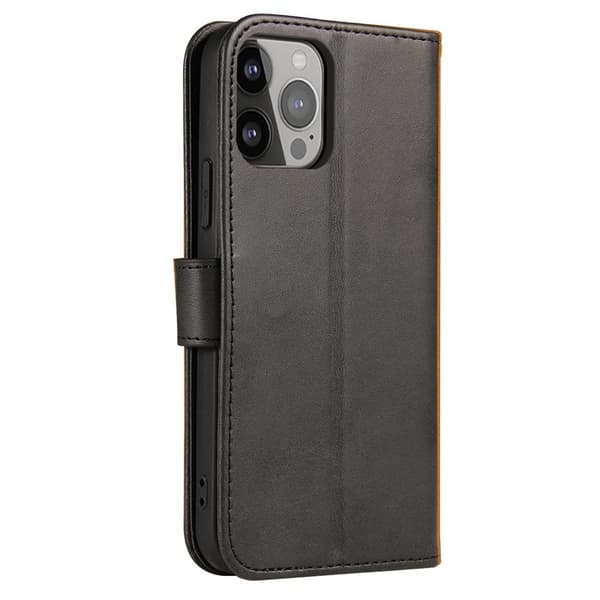 iPhone 15 Plus Plånboksfodral Magnet Stativ - Svart