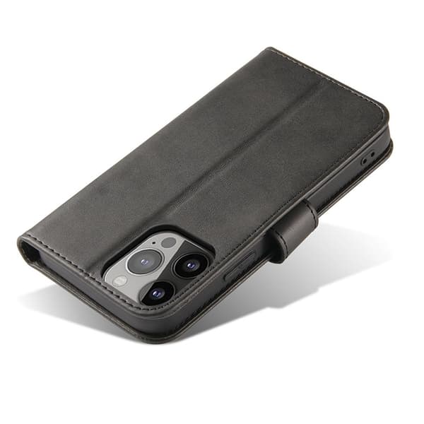 iPhone 15 Plus Plånboksfodral Magnet Stativ - Svart