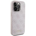 Miniatyrbild 4 av 8: Guess iPhone 15 Pro Mobilskal Metall Gold Logo - Rosa