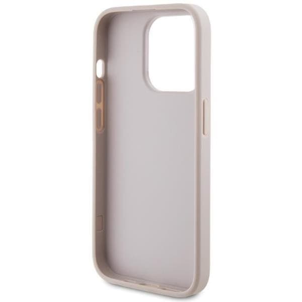 Guess iPhone 15 Pro Mobilskal Metall Gold Logo - Rosa