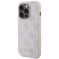 Miniatyrbild 2 av 8: Guess iPhone 15 Pro Mobilskal Metall Gold Logo - Rosa