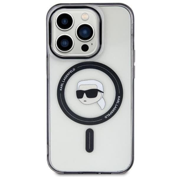 Karl Lagerfeld iPhone 15 Plus Mobilskal Magsafe IML Karl`s Head