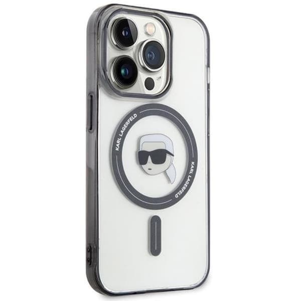 Karl Lagerfeld iPhone 15 Plus Mobilskal Magsafe IML Karl`s Head