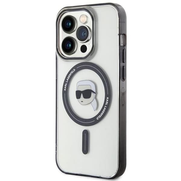 Karl Lagerfeld iPhone 15 Plus Mobilskal Magsafe IML Karl`s Head