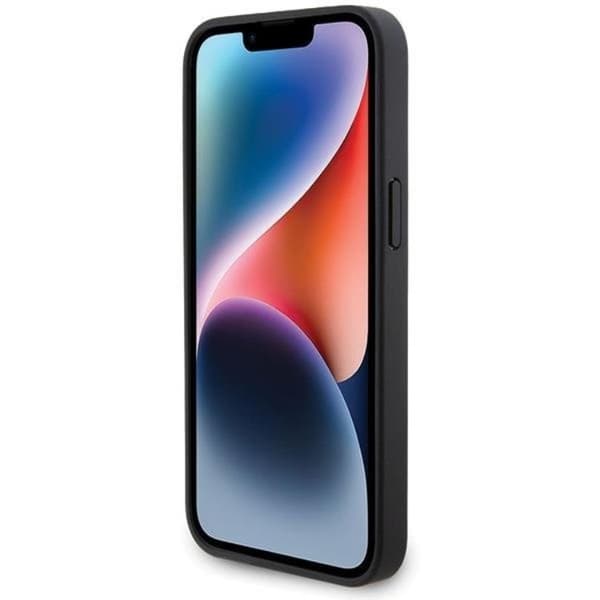 BMW iPhone 15 Pro Mobilskal Läder Carbon - Svart