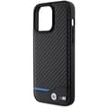 Miniatyrbild 6 av 8: BMW iPhone 15 Pro Mobilskal Läder Carbon - Svart