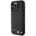 Miniatyrbild 2 av 8: BMW iPhone 15 Pro Mobilskal Läder Carbon - Svart