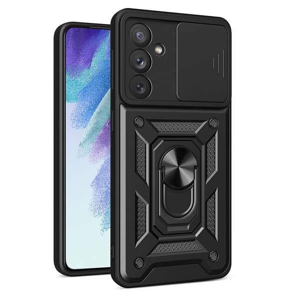 Galaxy A54 Skal Ringhållare Hybrid Armor Camshield - Svart