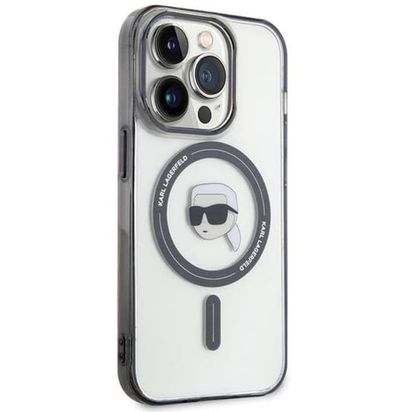 Karl Lagerfeld iPhone 15 Pro Mobilskal Magsafe IML Karl`s Head