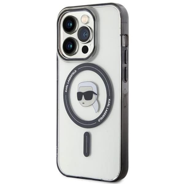 Karl Lagerfeld iPhone 15 Pro Mobilskal Magsafe IML Karl`s Head