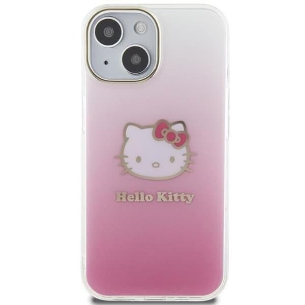 Hello Kitty iPhone 15 Mobilskal IML Gradient Electrop Kitty Head