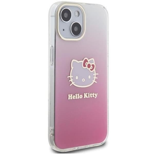 Hello Kitty iPhone 15 Mobilskal IML Gradient Electrop Kitty Head