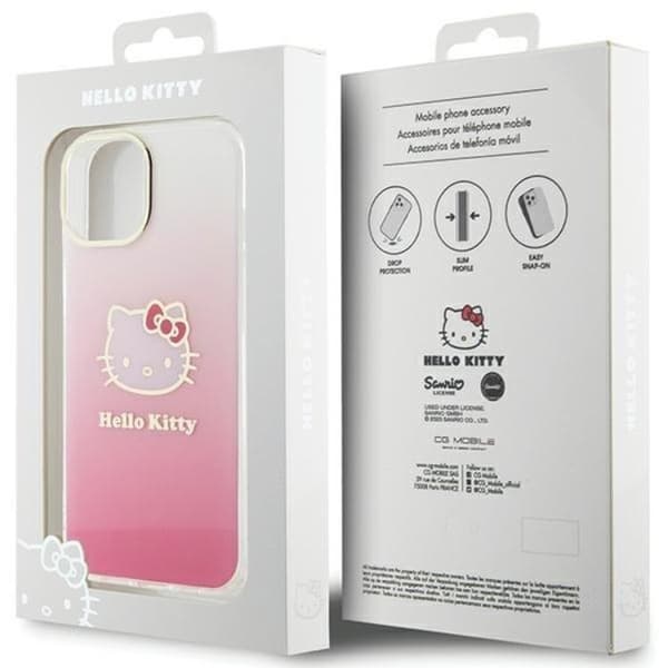 Hello Kitty iPhone 15 Mobilskal IML Gradient Electrop Kitty Head
