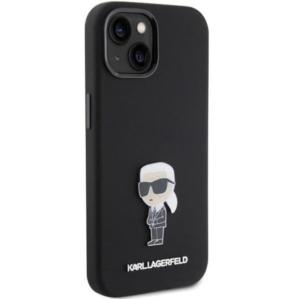 KARL LAGERFELD iPhone 15 Mobilskal Ikonik Metal Pin