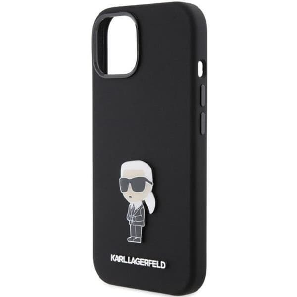 KARL LAGERFELD iPhone 15 Mobilskal Ikonik Metal Pin