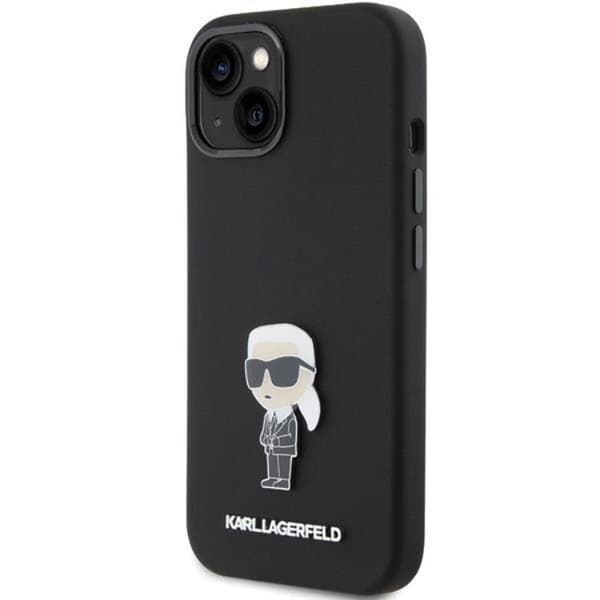 KARL LAGERFELD iPhone 15 Mobilskal Ikonik Metal Pin