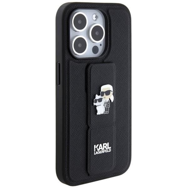 KARL LAGERFELD iPhone 14 Pro Mobilskal Gripstand Saffiano Pins