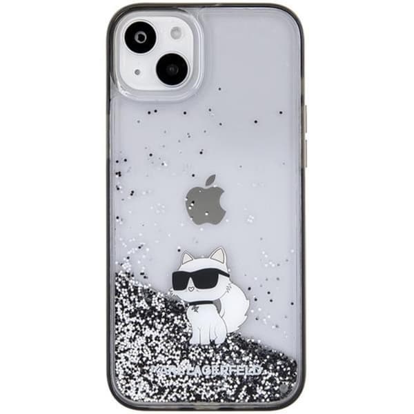 KARL LAGERFELD iPhone 15 Mobilskal Liquid Glitter Choupette