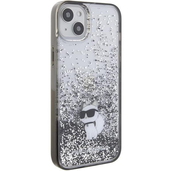 KARL LAGERFELD iPhone 15 Mobilskal Liquid Glitter Choupette