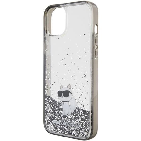 KARL LAGERFELD iPhone 15 Mobilskal Liquid Glitter Choupette