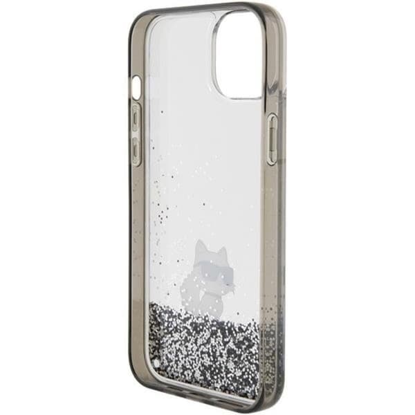 KARL LAGERFELD iPhone 15 Mobilskal Liquid Glitter Choupette