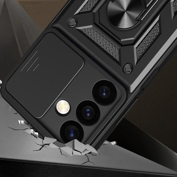 Galaxy S24 Mobilskal Hybrid Armor Camshield - Svart