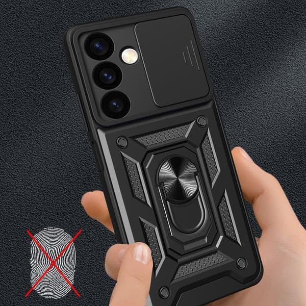 Galaxy S24 Mobilskal Hybrid Armor Camshield - Svart