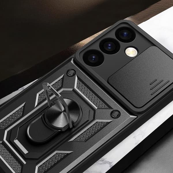 Galaxy S24 Mobilskal Hybrid Armor Camshield - Svart