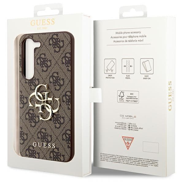 Guess Galaxy S24 Mobilskal Big Metall Logo - Brun