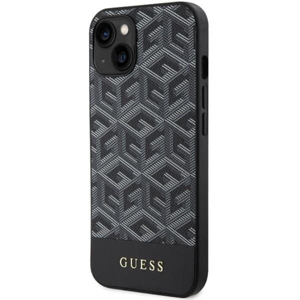 Guess iPhone 15/14/13 Mobilskal MagSafe GCube Stripes - Svart