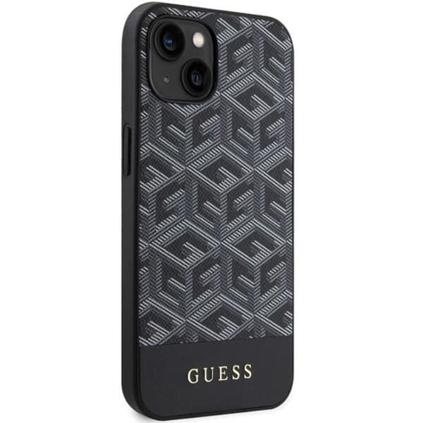 Guess iPhone 15/14/13 Mobilskal MagSafe GCube Stripes - Svart