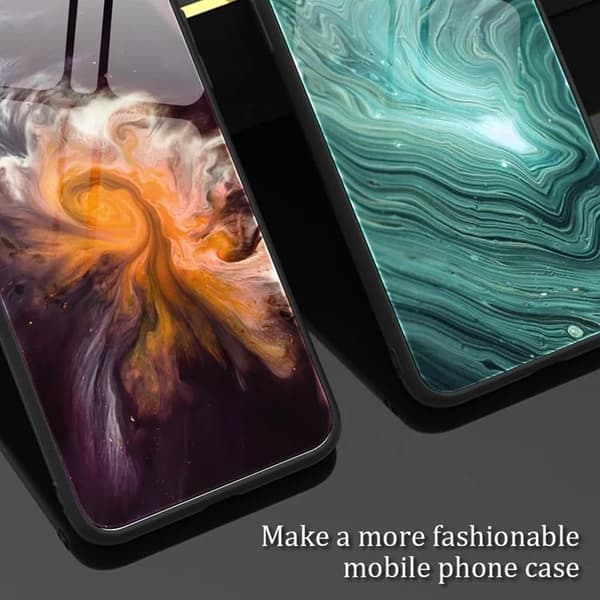 Galaxy A55 Mobilskal Marmormålad - Malachite