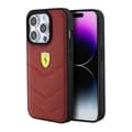 Miniatyrbild 1 av 8: Ferrari iPhone 15 Pro Mobilskal Läder Stitched Lines