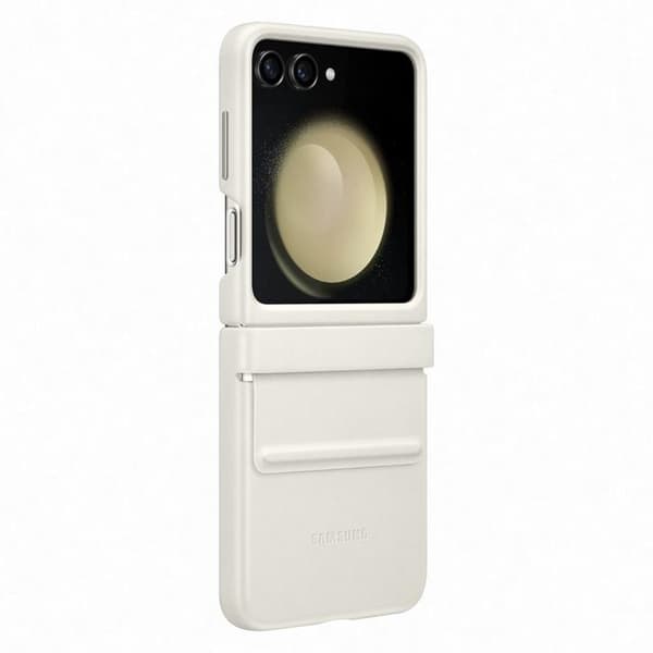 Samsung Galaxy Z Flip 5 Mobilskal Ekologisk Läder - Cream