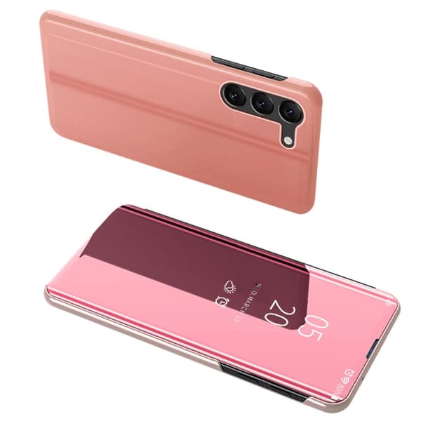 Galaxy S23 Fodral Clear View Flip - Rosa